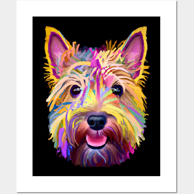 Adorable Cairn Terrier Dog Watercolor Wall Art by Furrban